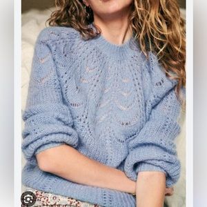 Sezane Vintage Blue Paulin Jumper Medium